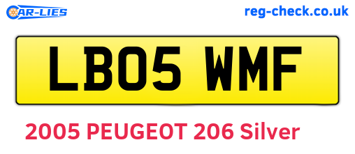 LB05WMF are the vehicle registration plates.