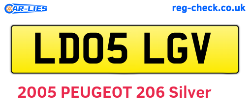 LD05LGV are the vehicle registration plates.