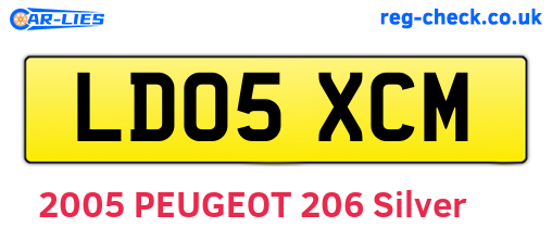 LD05XCM are the vehicle registration plates.