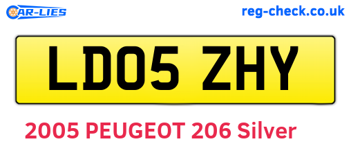 LD05ZHY are the vehicle registration plates.