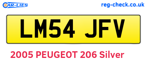 LM54JFV are the vehicle registration plates.