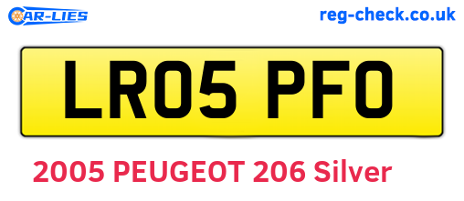 LR05PFO are the vehicle registration plates.