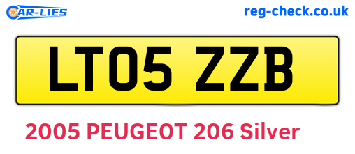 LT05ZZB are the vehicle registration plates.