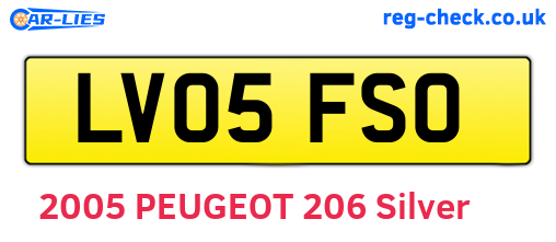 LV05FSO are the vehicle registration plates.