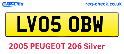 LV05OBW are the vehicle registration plates.