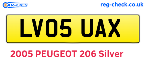 LV05UAX are the vehicle registration plates.