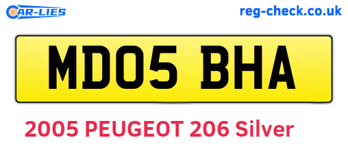 MD05BHA are the vehicle registration plates.