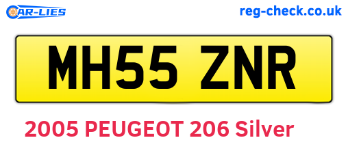 MH55ZNR are the vehicle registration plates.
