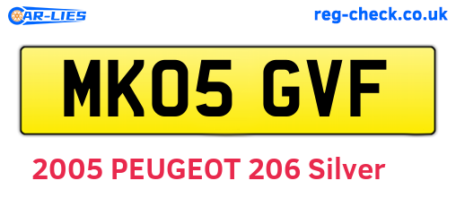 MK05GVF are the vehicle registration plates.