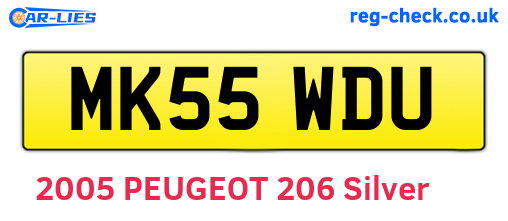 MK55WDU are the vehicle registration plates.