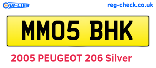 MM05BHK are the vehicle registration plates.