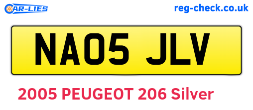 NA05JLV are the vehicle registration plates.