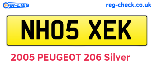NH05XEK are the vehicle registration plates.