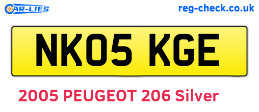 NK05KGE are the vehicle registration plates.