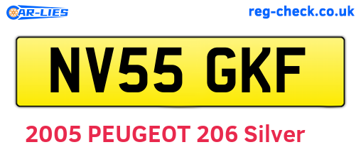 NV55GKF are the vehicle registration plates.