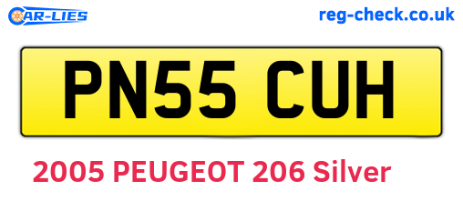 PN55CUH are the vehicle registration plates.