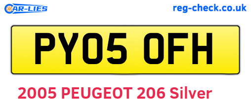 PY05OFH are the vehicle registration plates.