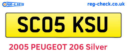 SC05KSU are the vehicle registration plates.