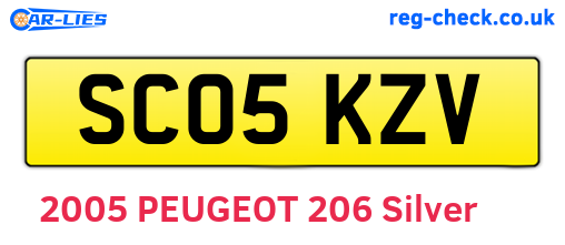 SC05KZV are the vehicle registration plates.
