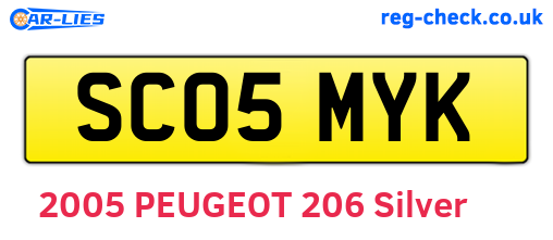SC05MYK are the vehicle registration plates.