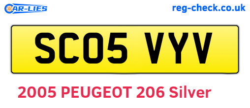 SC05VYV are the vehicle registration plates.