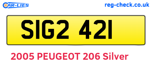 SIG2421 are the vehicle registration plates.