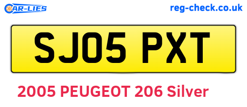 SJ05PXT are the vehicle registration plates.