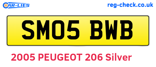SM05BWB are the vehicle registration plates.