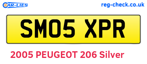 SM05XPR are the vehicle registration plates.