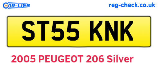 ST55KNK are the vehicle registration plates.