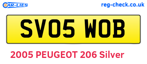 SV05WOB are the vehicle registration plates.