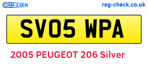 SV05WPA are the vehicle registration plates.