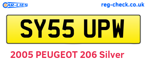 SY55UPW are the vehicle registration plates.