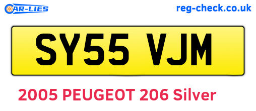 SY55VJM are the vehicle registration plates.