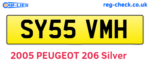 SY55VMH are the vehicle registration plates.
