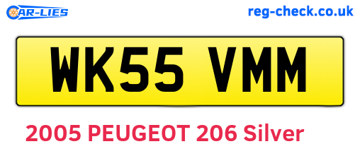 WK55VMM are the vehicle registration plates.