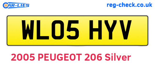 WL05HYV are the vehicle registration plates.