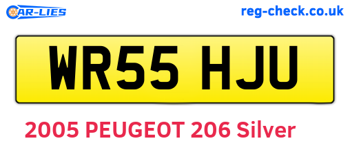 WR55HJU are the vehicle registration plates.