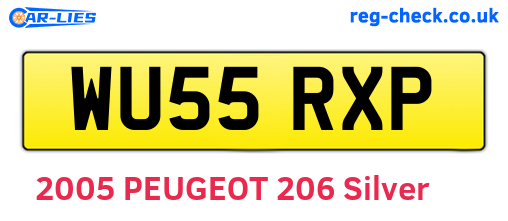 WU55RXP are the vehicle registration plates.