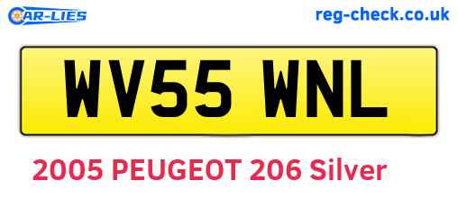 WV55WNL are the vehicle registration plates.