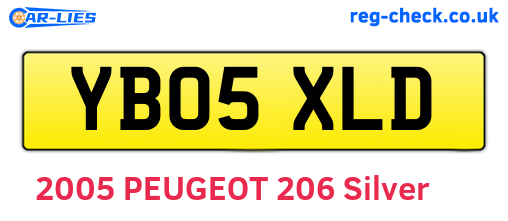 YB05XLD are the vehicle registration plates.