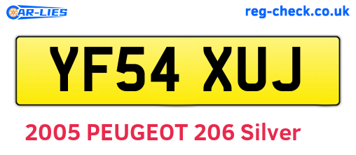 YF54XUJ are the vehicle registration plates.