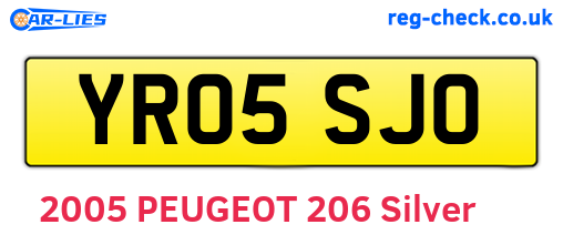 YR05SJO are the vehicle registration plates.