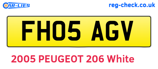 FH05AGV are the vehicle registration plates.