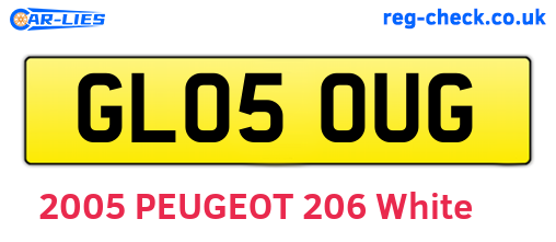 GL05OUG are the vehicle registration plates.