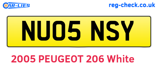 NU05NSY are the vehicle registration plates.
