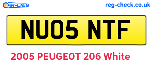 NU05NTF are the vehicle registration plates.