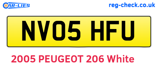 NV05HFU are the vehicle registration plates.