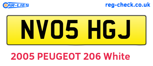 NV05HGJ are the vehicle registration plates.