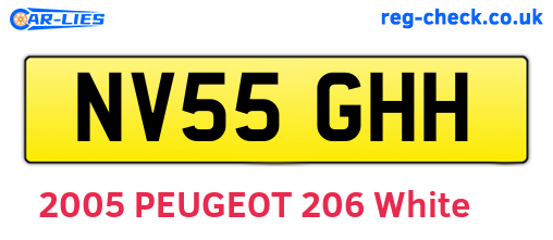 NV55GHH are the vehicle registration plates.